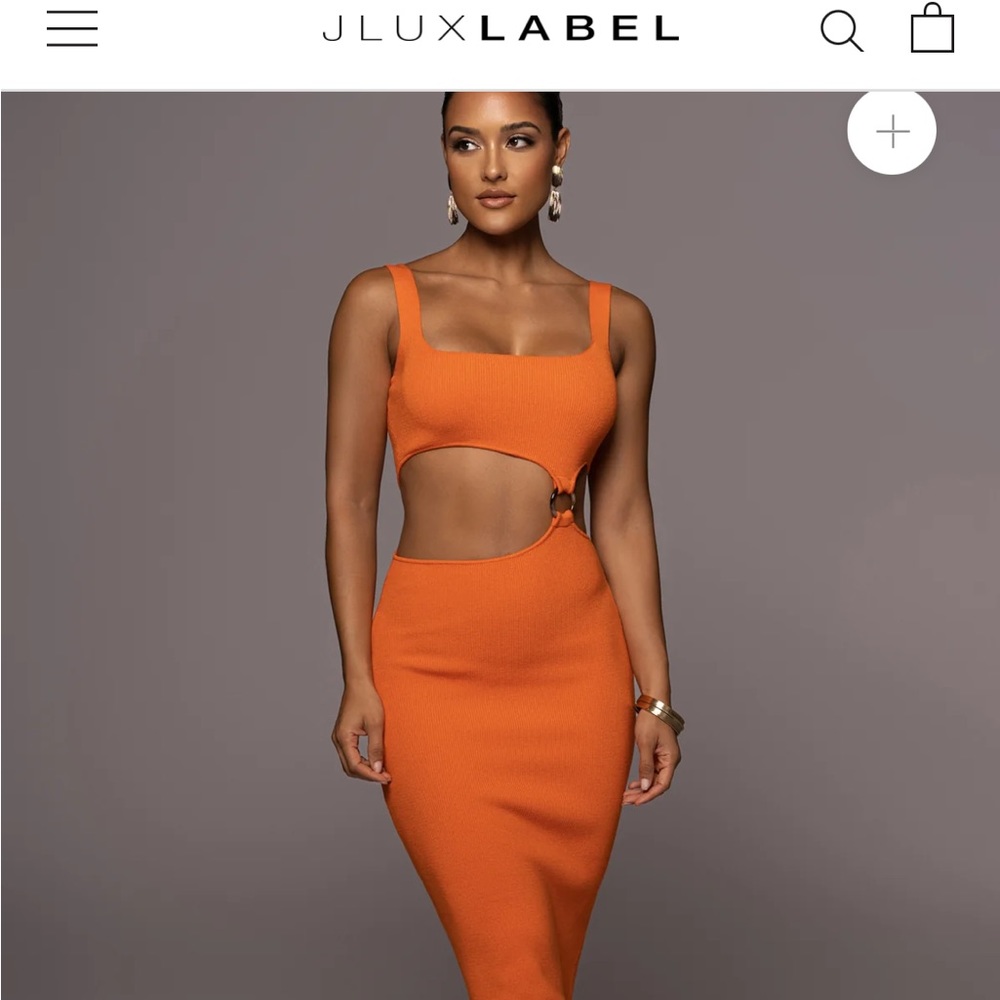 JLUXLABLE Orange Summer Vacation Dress